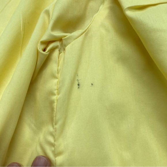 Vintage Yellow London Fog Maincoats SZ 10 Reg Button Close 2 Pocket Collar Lined - Picture 5 of 15